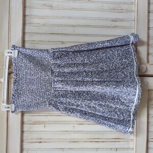 American Eagle, denim blue color and white floral mini dress. Small